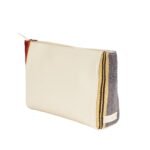 Leather Clutch in Beige