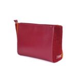 Leather Clutch in Red