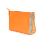 Leather Clutch in Orange