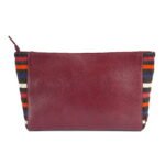 Leather Clutch in Burgundy