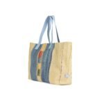 Kilim Beach Bag with Blue Straps