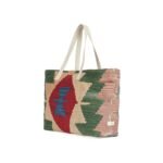 Kilim Beach Bag with White Straps