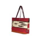 Kilim Beach Bag with Brown Straps
