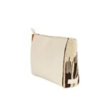 Leather Clutch in Beige