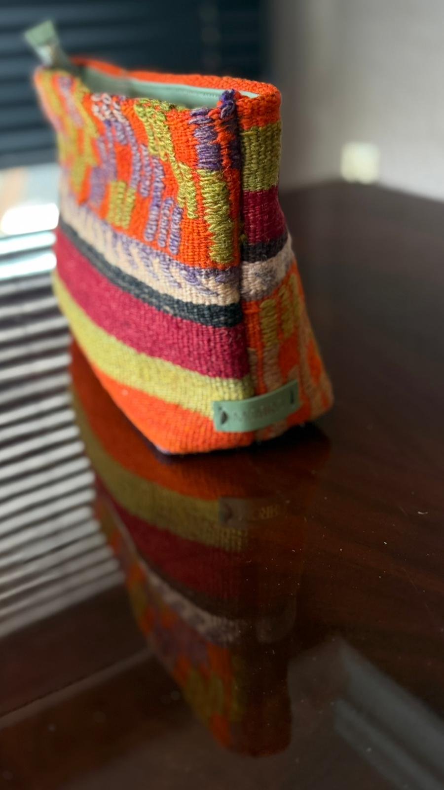 unnamed (11) Kilim Clutch in Orange and Yellow - Görsel 1