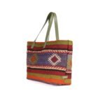 KİLİM BEACH BAG with Mint Green Straps 2