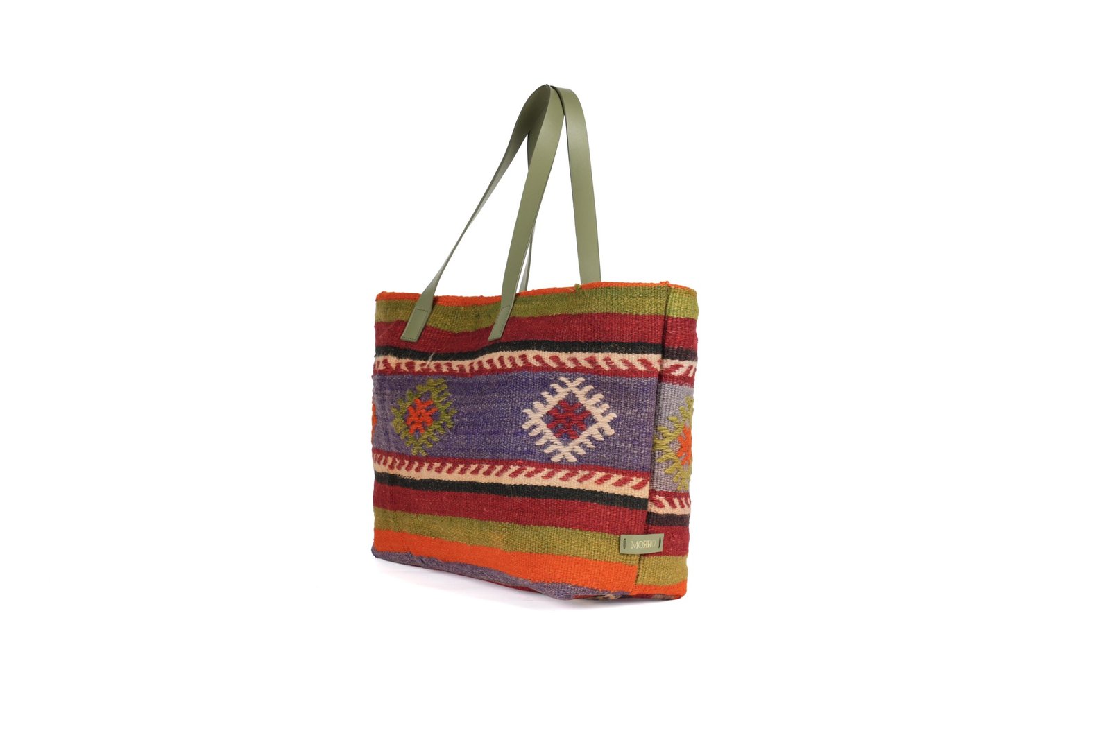 DSC07139 KİLİM BEACH BAG with Mint Green Straps 2 - Görsel 1