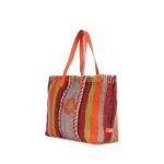 KİLİM BEACH BAG with Orange Straps 2