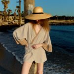 MORRO DRESS BEJ ŞERİTLİ
